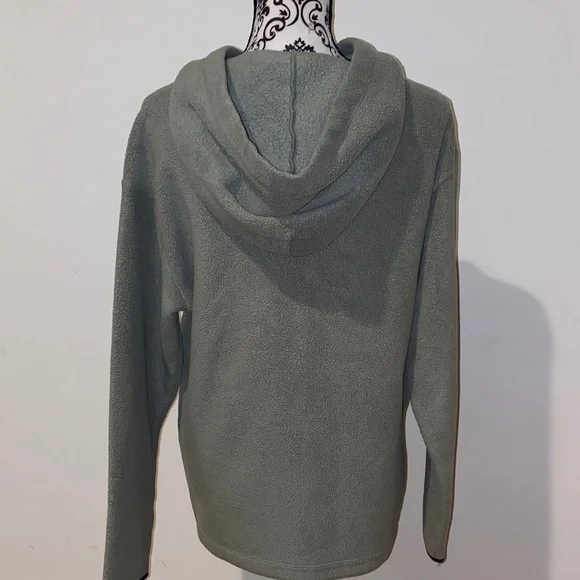 PINK Victoria's Secret Olive Green Fleece Pulls Hoodie Size Medium - Picture 6 of 11